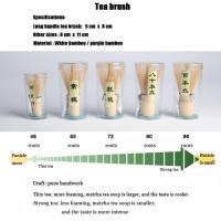 Batidor de té de bambú hecho a mano, utensilio de polvo de té verde, herramienta a juego, juego de cuencos de bambú para ceremonia - details 2