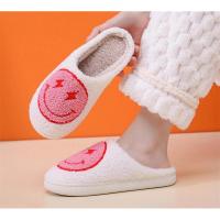 Zapatos sual para el hogar con cara sonriente para mujer, esponja, súper lindo, relámpago, invierno - details 2