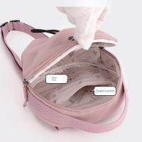 Bolsa de almacenamiento de nailon para teléfono móvil, bolso redondo pequeño informal de gran capacidad, Color sólido, estilo coreano, bolso de hombro individual para estudiantes - details 9
