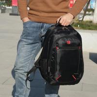 Bolsa Escolar de gran capacidad para estudiantes, mochila informal de Color sólido, Material Oxford, multifunción Simple - details 4