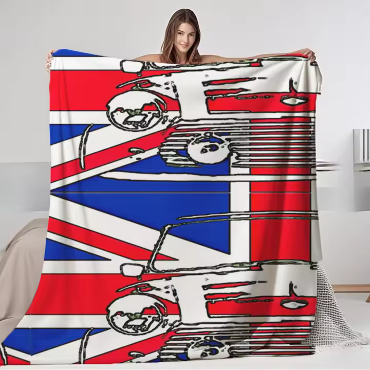 Manta Cool union jack Cooper Blanket cosas para habitación: cobijas de camas regalos del día del padre mantas de invierno y cosas de dormitorio - 1