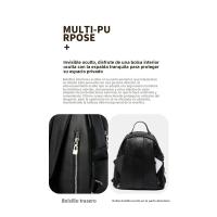Mochila de piel de vaca de primera capa versátil de gran capacidad Mochila de mujer bolso versátil de cuero suave - details 13