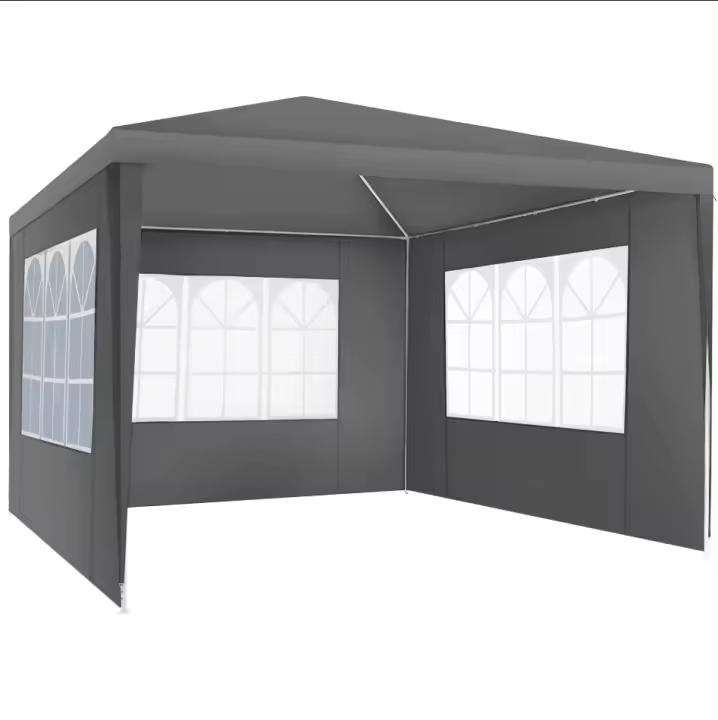 Carpa de Fiesta Robusta Panel Lateral de 3x3m Pabiloncito de Jardín Impermeable con Ventanas - 1
