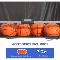 Juego de Baloncesto Plegable y Portátil con Cuentador Electrónico 4 Pelotas, Soporte de Acero, Negro y Blanco 205x110x205cm - details 3