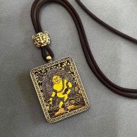 Colgante Thangka no pintado a mano de Dios de la riqueza de cinco vías, punto escénico, mercado nocturno, accesorio para atraer riqueza, recuerdo - details 1