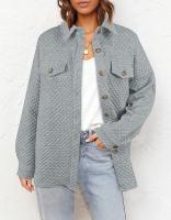 Chaqueta casual ligera con diamantes de color sólido Chaqueta Top de manga larga - details 18