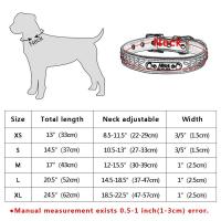 grabado perro, collares trenzados etiqueta identificación, placa con nombre, Collar personalizado mascotas, correa caminar de - details 2