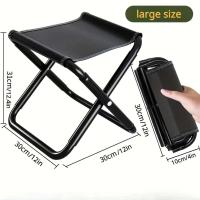 Taburete ultraligero portátil, silla plegable con bolsa de acero inoxidable, adecuada para pesca al aire libre, camping y montañismo - details 2