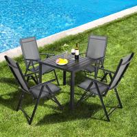 Mesa de Bistró de Café para Exteriores y Interiores Hecha de Aluminio Resistente al Rust y a las Condiciones Mesa de Jardín para Comedor con Marco de Metal y Equipación de Plástico - details 6