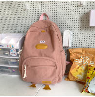 Dibujos animados estilo japonés ins lindo patito mochila femenina de pana informal mochila de campus estudiante universitario de secundaria. - details 16