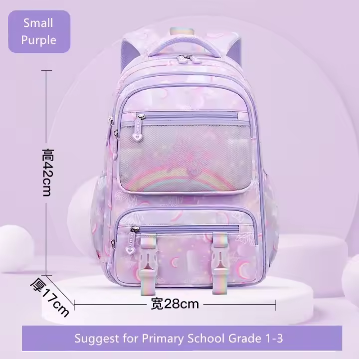Mochilas escolares para niños y niñas, mochila escolar de gran capacidad, bolsa de arcoíris para libros, regalo para niños - 1
