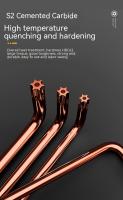 Llave hexagonal Torx con estrella Allen de brazo corto, llaves con orificios de extremo de seguridad, juego de 9 piezas con esta - details 3