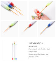 Línea de Gancho de Uñas KADS con Cepillo 3D Punta de Uñas Diseño de Flores Herramienta de Manicura DIY Pincel para Dibujo y Pintura Francés - details 3