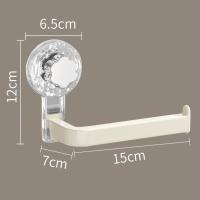 Soporte para pañuelos con ventosa montado en la pared, estante para pañuelos impermeable reutilizable, soporte de papel higiénico de plástico estable para oficina - details 0