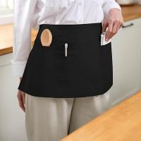 Nuevo Delantal de cintura Unisex, 3 bolsillos, delantal corto de poliéster de media cintura, medio delantal para peluquero - details 7