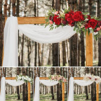 Corona de Flores de Arco de Boda Rosas Artificiales para Decoración de Guirnaldas - details 2