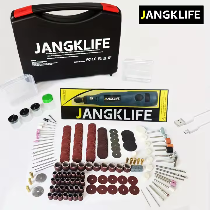 114 piezas, Herramienta Rotativa Inalámbrica Recargable con Batería para Grabado, Bolígrafo de Tallado Ajustable en Velocidad, Herramienta Portátil de Grabado en Madera para Lijar, Pulir, Grabar, Artesanías de Joyería DIY, Esencial para la Creación de - 1