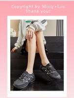 Suela de espuma pequeños zapatos blancos nueva suela gruesa que aumenta feos zapatos deportivos lindos casual versátil transpirable zapatos de mujer - details 11