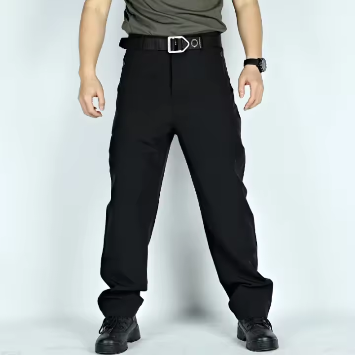 Pantalón ligero de hombre, pantalón de trabajo de montañismo con cintura elástica para acampar al aire libre. - 1