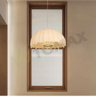 Tomaxin Lámpara colgante de seda LED 60CM Estilo wabi-sabi para dormitorio B&B restaurante sala de estar hotel Metal 220V Interruptor otros - details 10