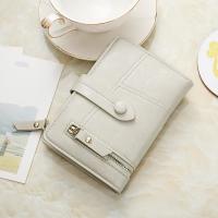 Cartera pequeña de cuero PU para mujer, monedero pequeño, bolso de mano, tarjetero, Color sólido, Delgado, Simple, nuevo - details 4