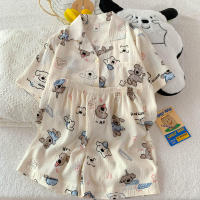 Pijama de Perro Feliz 2025 Algodón Nuboso Manga Corta Moda de Verano de Alta Gama para Mujeres - details 3