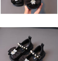Zapatos de princesa para niña de 1 a 6 años, zapatos de cuero pequeños con lazo, zapatos de suela suave para niños pequeños - details 9