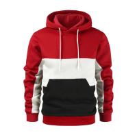 Sudadera con capucha de retales para hombre, ropa informal holgada de lana, ropa de calle cálida, moda masculina, prendas de vestir deportivas de otoño e invierno - details 23