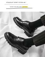 Zapatos casuales de cuero Oxford de diseñador para hombre, fáciles de usar, punta redonda alta, talla grande, nuevo modelo - details 3