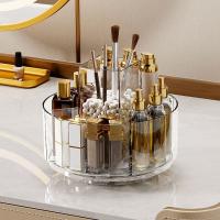Caja de almacenamiento de cosméticos de plástico, estante transparente creativo para el cuidado de la piel, tubo de almacenamiento de brochas de maquillaje multifunción de gran capacidad - details 7
