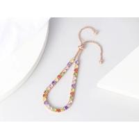 Pulsera de tenis Multicolor ajustable para mujer, brazalete de circonita colorida con arcoíris, cadena de mano, joyería - details 15