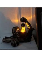 Linterna de zombie de terror de Halloween, artesanía de resina de explosión transfronteriza, decoración de atmósfera de terror de patio con tallado de lámpara - details 3