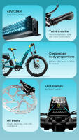 GUNAI-V bicicleta eléctrica para adultos 1000W bicicleta eléctrica de carretera 48V 21Ah Fatbike MTB E-bike 26 "bicicleta eléctrica de montaña 50 KM/H velocidad máxima - details 1