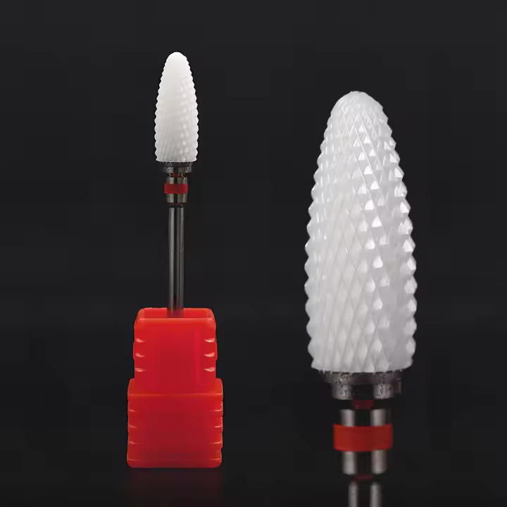 Broca de Arte de Uñas KADS Cerámica para Máquina de Manicura Eléctrica Accesorio de Equipo de Manicura Pedicura Herramienta de Moldeo y Cortado - 1