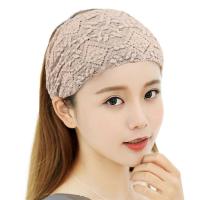 Diadema de flores de malla antideslizante con temperamento, diadema de encaje hueco, accesorios elásticos para el cabello, envoltura para la cabeza de lado ancho para mujer - details 10