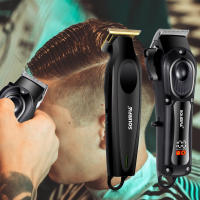 Solimpia Afeitadora eléctrica para hombres Recortadora de barba profesional Maquinilla de afeitar inalámbrica Recortadora de vello corporal Máquina de afeitar de vello facial recargable por USB para barbería HT-6267 - details 28
