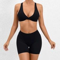 Conjunto de pantalones cortos cruzados sin espalda para mujer, ropa deportiva de 2 piezas, ropa de entrenamiento PIESS, ropa deportiva - details 23