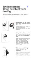 Auriculares inalámbricos con Bluetooth, audífonos de conducción de aire, gancho para la oreja, micrófono HD abierto, HiFi, música, deporte, negocios - details 10