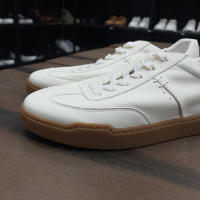 Zapatos hechos a mano con capa superior de cuero vacuno, zapatos blancos pequeños - details 23