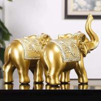 Un par de decoración de elefante para sala de estar, TV, entrada, vitrina de vino, accesorios para el hogar europeos - details 10