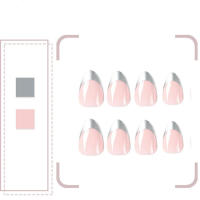 Pegatinas de uñas de plata francesa, fáciles de aplicar y quitar, regalo ideal para novia, esposa, amigos - details 4