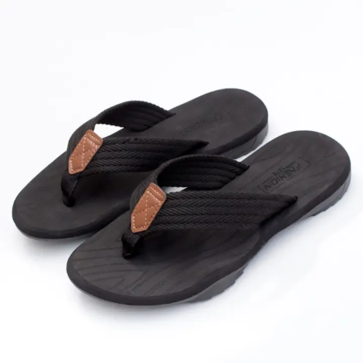 Chanclas de verano para hombre, ropa exterior de tendencia, chanclas de playa informales de goma antideslizantes y resistentes al desgaste - 1