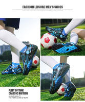 Zapatos de fútbol para niños FG/TF, botas de fútbol escolares, tacos para niños y niñas, zapatillas de deporte para césped, calzado deportivo de entrenamiento atlético al aire libre - details 13