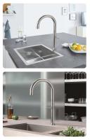 Grifo cepillado de níquel/pistola gris/oro, grifos de fregadero de cocina de un solo mango giratorios de 360 ​​grados de acero inoxidable 304 - details 1