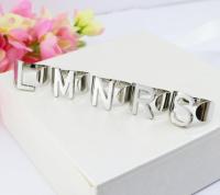Anillos de letras iniciales acero inoxidable ajustable, Anillos abiertos de letras para mujer, joyería de moda - details 1