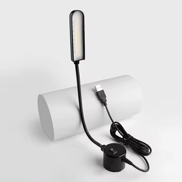Luz magnética para máquina de coser USB, lámpara magnética LED blanca fría de 6000K para el hogar, oficina, dormitorio, mesa de costura, color blanco y negro - 1