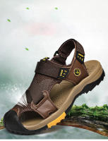 Casual Men Outdoor Sandals Summer Breathable Flat Sole Beach Shoes Comfort Soft Walking Hiking Sandals Athletic Male Shoes 2024 - details 2