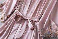 Juego de albornoz Ence de 5 piezas para mujer, ropa de dormir, kimono de satén, informal, para el hogar, primavera y verano - details 9