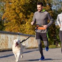 Correa Para Running Con Mochila Zipper Y Reflejos Nocturnos Multifuncional Para Perros Correa De Camuflaje Para Actividades Al Aire Libre - details 1