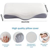 Almohada de Espuma Viscoelástica YCZ – Almohada Cervical en Forma de Mariposa – Almohada Ergonómica para Posición Lateral – Almohada para el Cuello – Suave y Cómoda – Para Laterales, IOPL - details 1